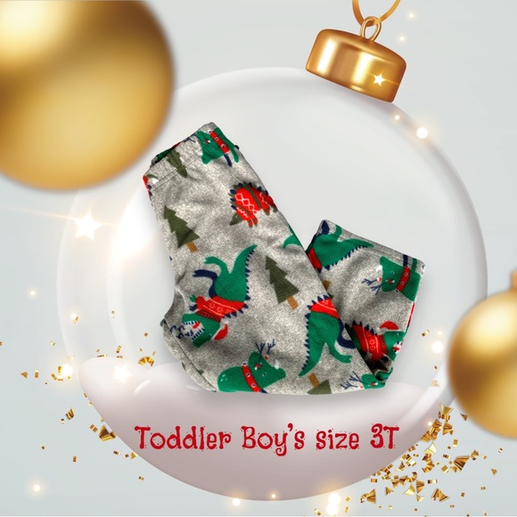 🦖Toddler’s 2-Pc Dinosaur Christmas Pajamas, Toddler Size 3T 🦖🎁 - Picture 5 of 7